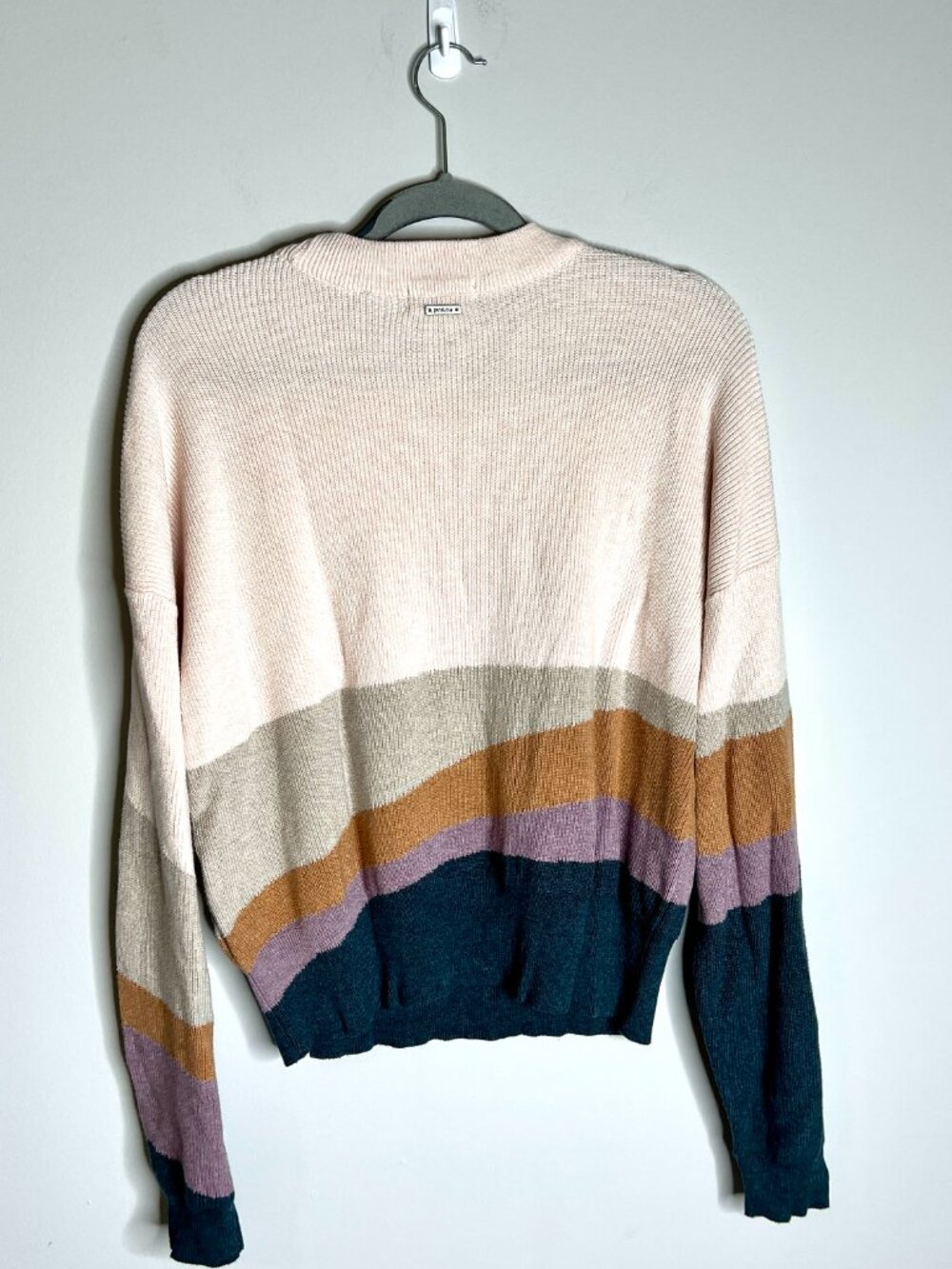 Prana Desert Road Pullover Crew Neck Sweater Granola Girl Balloon Sleeve Sz L - Picture 5 of 5